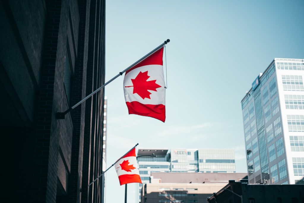 Canadian flags