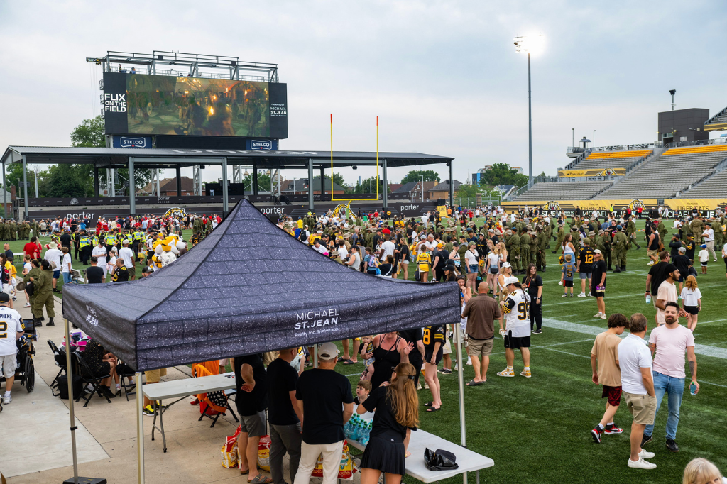Flix on the Field 2026 with Michael St. Jean Realty and the Hamilton Tiger-Cats